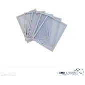 Sam Creative Whiteboard Magneetvenster A5 zilver set 5 stuks