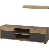 Vicco Berno Woonwand – 2 delen Eik goud/antraciet