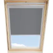 Unyqoos Verduisterend Rolgordijn passend op VELUX Dakramen C02, Grijs
