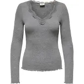 ONLY Shirt 'JDYETOILE' grijs gemêleerd