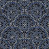 UGEPA Retro behang blauw sk10026