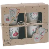 Home & Styling Kerstbeker aardewerk set a 4 200ml