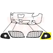 VAN WEZEL 0113593 Ventilatiegrille, bumper
