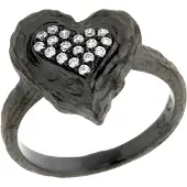 Orphelia Dames 925 Sterling Zilveren Ring - Zwart ZR-7082/2