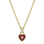 Swarovski Ketting 'Chroma' goud / karmijnrood
