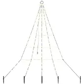 vidaXL LED Kerstboom met Grondspikes met 112 LED Warmwit 182 cm Metaal