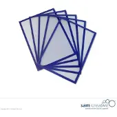 Sam Creative Whiteboard Magneetvenster A4 blauw set 5 stuks