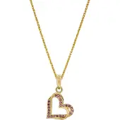Orphelia 'Cecilia' Dames 925 Sterling Zilveren Hangertje met Ketting - Goud ZH-7584/R