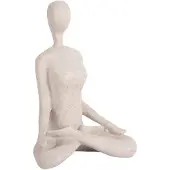 PT Living Decoratie Statue Open Lotus Light Grey