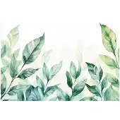 WALLARENA - Fotobehang - 350x250 cm - groene bladeren natuur slaapkamer woonkamer vliesbehang