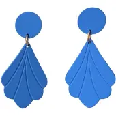 Charme Bijoux Oorbellen -waaier -blauw-