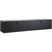 Oviala - Moderne zwarte 160 cm wand-tv-kast - Holly
