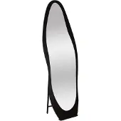 Sensahome Asymmetrische Staande Spiegel – Houten Frame – 160x55 cm – Zwart