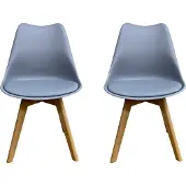 Lina Bella Eetkamerstoelen - Set van 2 - Woonkamerstoel - Grijs