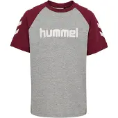 Hummel Functioneel shirt grijs gemêleerd / bourgogne
