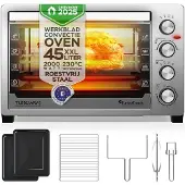 TurboTronic EVS45 Vrijstaande Oven - 45L - Zilver