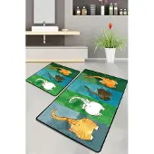 Asir - Badmattenset - Veelkleurig - 60 x 100 cm