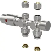 SaniGoods thermostatische radiatorkraan recht 1/2"x16 M30 RVS