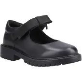 Hush puppies Astrid Bow Meisjes Zwart Leren Schoenen