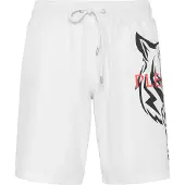 Plein sport Zwemshorts 'Tiger' lichtrood / zwart / wit