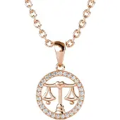 MYC Paris Weegschaal Zodiac Hangers - Roségoud en Kristal