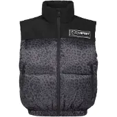 Plein sport Bodywarmer 'Leopard' zwart