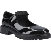 Hush puppies Astrid Bow Meisjes Zwart Leren Schoenen