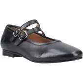 Hush puppies Nancy Mary Jane Dames Zwarte Leren Schoenen Van Leer