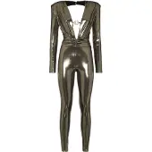Philipp Plein Lamé Jersey Jumpsuit