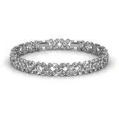 MYC Paris Bloemige armbanden - Zilver en kristal