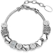 MYC Paris Stralende Charm Armbanden - Zilver en Kristal