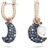 Swarovski 'Luna' Dames Gouden Geplateerde Metalen Oorbellen - Roze 5671569