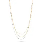 Orphelia Dames 925 Sterling Zilveren Ketting - Goud/Zilver/Rosé ZK-7204