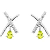 Orphelia 'Charlotte' Dames 925 Sterling Zilveren Hangoorbellen - Zilver ZO-7580/P