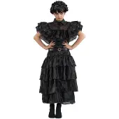 Chaks Verkleedkleding - - Woensdag - Zwarte baljurk - 11/12 jaar - Halloween
