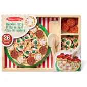 Melissa & Doug – Houten pizzaset – 36 toppings en ingrediënten