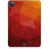 B2Ctelecom Back Cover voor iPad Pro 11 (2024) Polygon Red