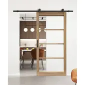 Barnwoodweb Loftdeur Eiken en glas 4 vaks
