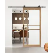 Barnwoodweb Loftdeur Eiken en glas 6 vaks modern