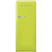 Smeg Koelkast Retro Vrijstaande ijskast Koelkast, Jaren 50, Enkeldeurs, Vrijstaand , Positie scharnier: Rechts, Limegroen