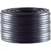 S-Impuls Telefoonkabel 4-aderig op rol | CCA (AWG30) | plat | zwart | 100 meter