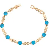 NAEMI Armband turquoise / goud