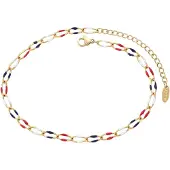 Gaya Armband goud / rood / zwart / wit