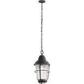 Kichler LED Buiten Hanglamp Chance Harbor | 1X E27 Max 60W | IP44 | Dimbaar | Weathered Zinc