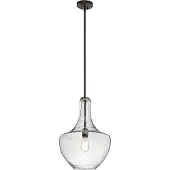 Kichler LED Hanglamp Everly | 1X E27 Max 60W | Dimbaar | Olde Bronze
