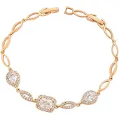 Gaya Armband rose-goud / transparant