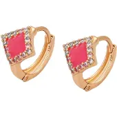 NAEMI Oorbellen goud / pink / transparant