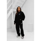 24 uomo Knitted Trainingspak Dames Zwart | Maat:XXL