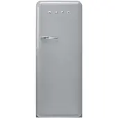 Smeg Koelkast Retro Vrijstaande ijskast Koelkast, Jaren 50, Enkeldeurs, Vrijstaand , Positie scharnier: Rechts, Zilver