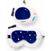 Puckator Ruimtevaart knuffel/reiskussen/slaapmasker - 2-in-1 set - voor kinderen- in vliegtuig of auto